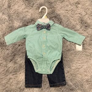 Carter's Green and Navy Kids Matching Set
